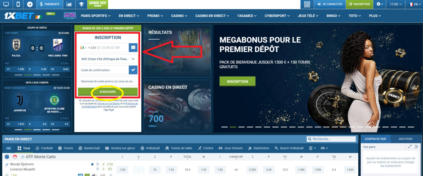 Comment obtenir un code promo 1xBet en Côte d'Ivoire